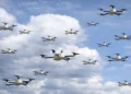 Ilustrasi Drone Swarm